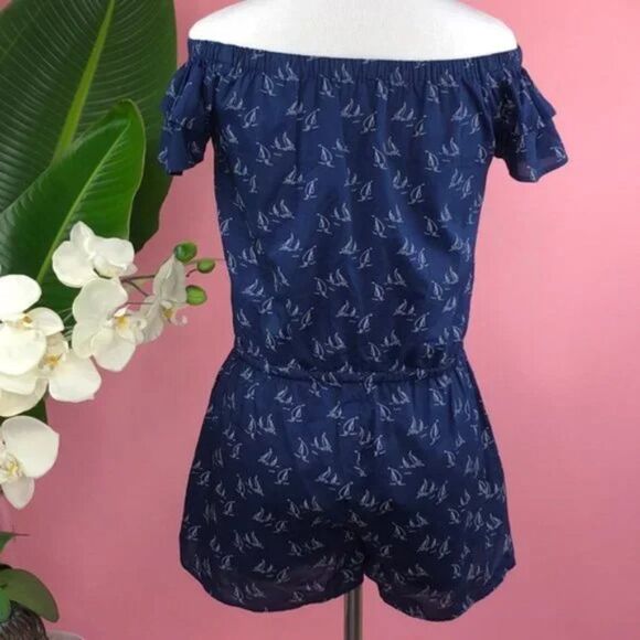 Vineyard Vines Coastal Sailboat Deep Bay Summer Romper XXS - Picture 3 of 8